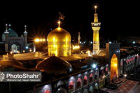 ویدئو| تصاویر زیبای هوایی از سیل جمعیت در حرم مطهر رضوی در شب شهادت امام رضا(ع)