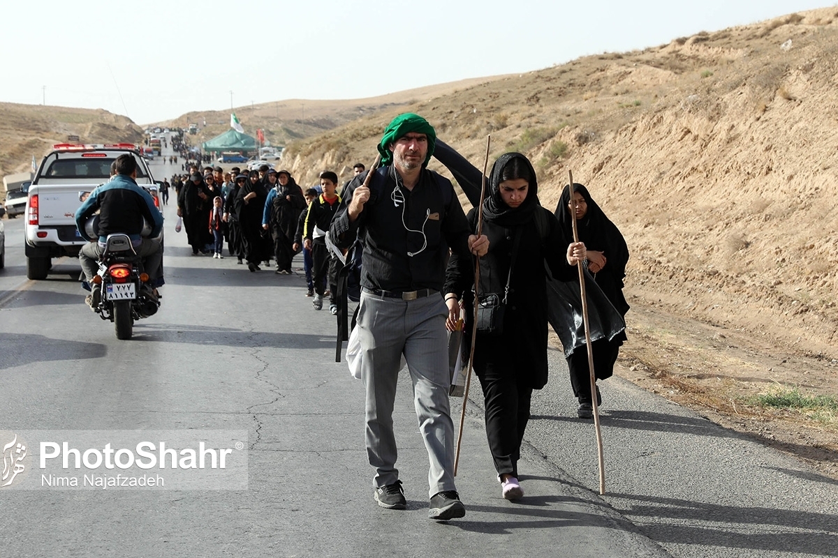 ورود زائران پیاده به مشهد الرضا (ع) از ۳۱۵ هزار نفر عبور کرد (۲۵ شهریور ۱۴۰۲)