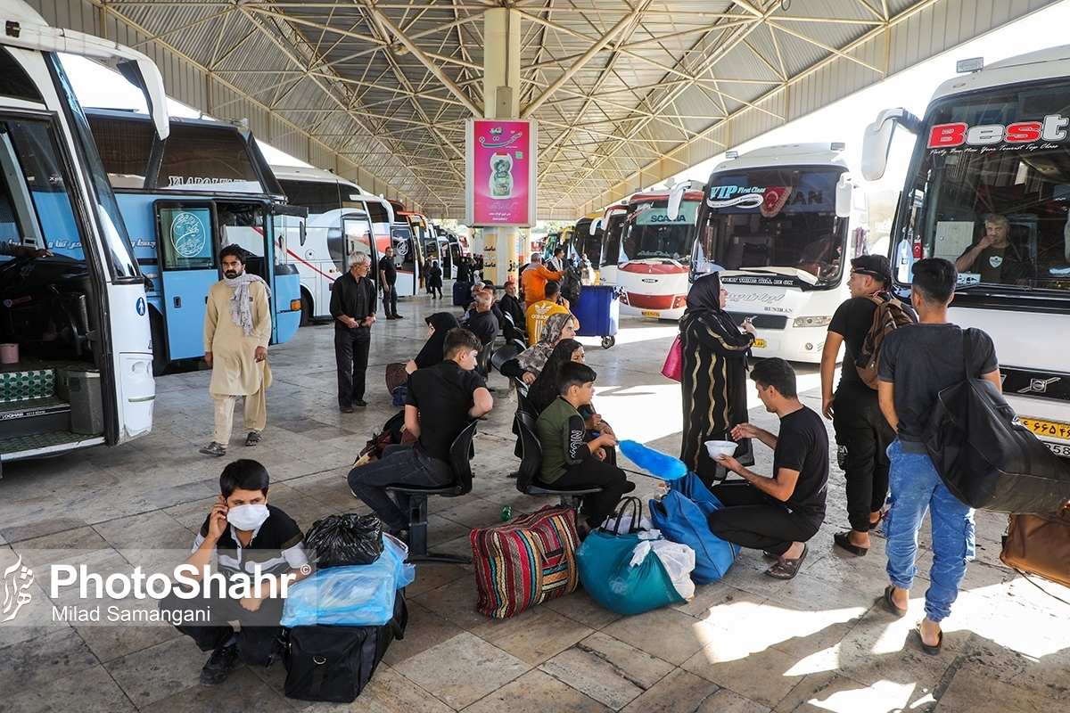 ورود زائران به مشهد از ۵ میلیون نفر عبور کرد | پیش‌فروش بلیت ۱۹۰۰ دستگاه اتوبوس برای بازگشت زائران