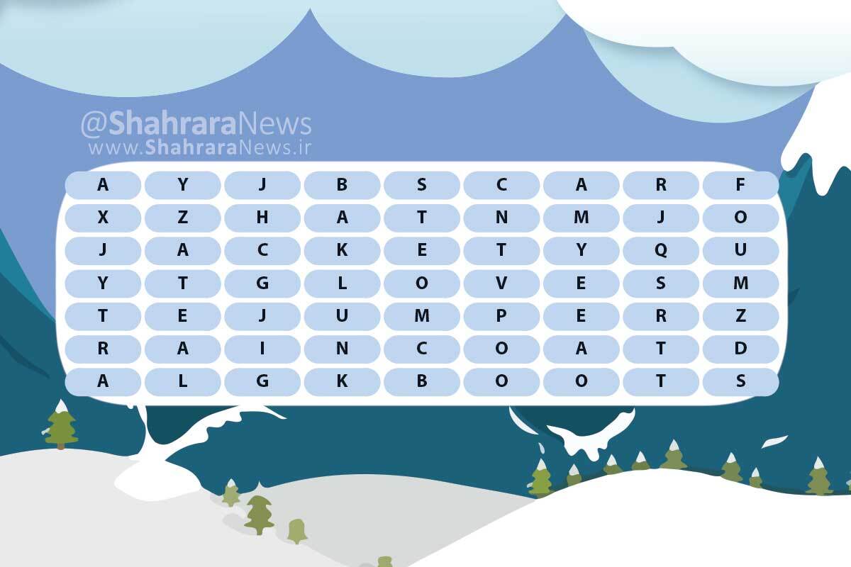 جدول کلمات انگلیسی | لباس های زمستانی