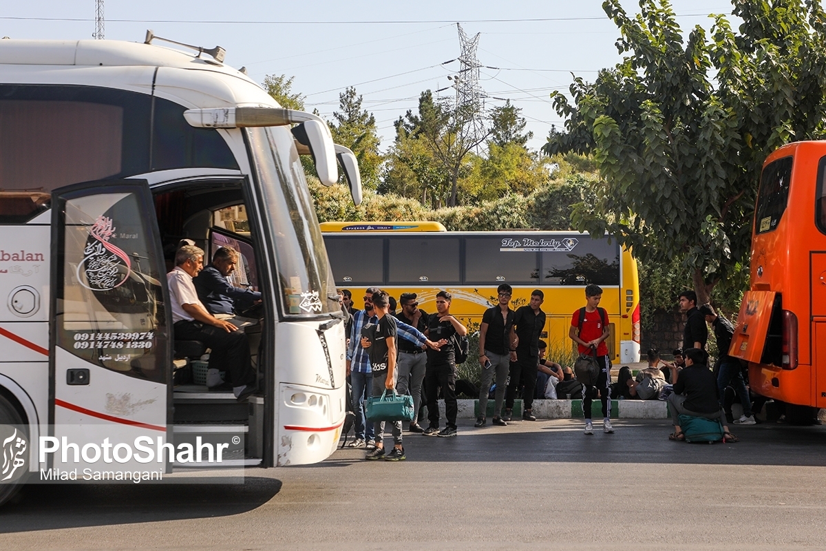 اعزام ۱۷هزار و ۳۰۰زائر اربعین از خراسان رضوی به مرزهای غربی با اتوبوس