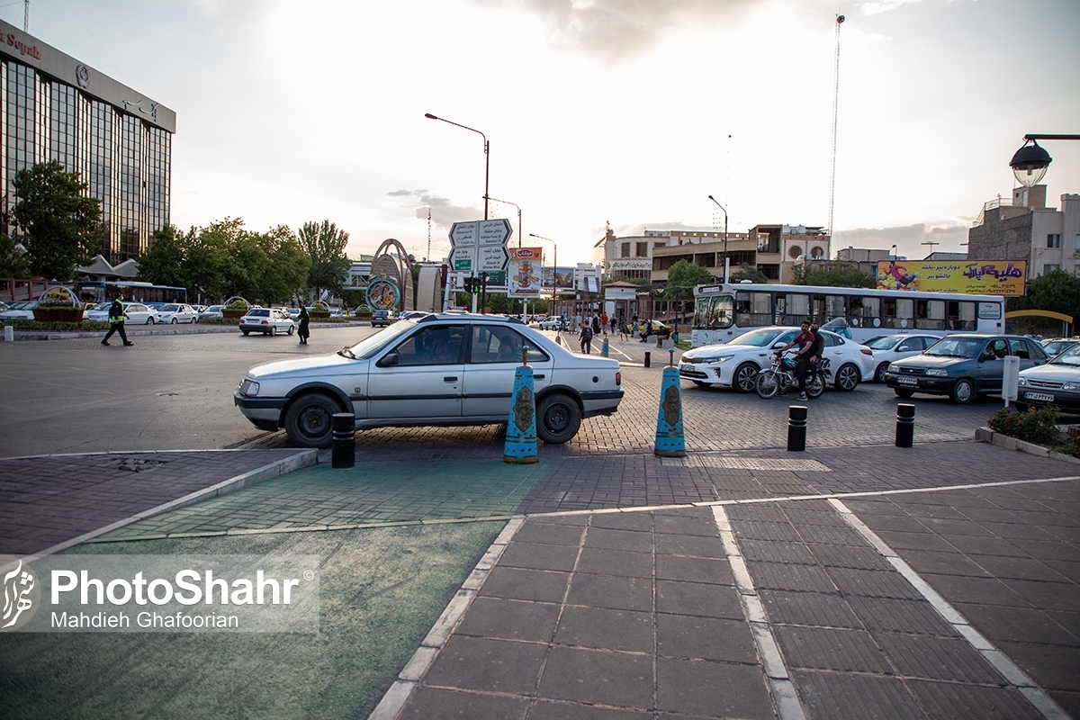 آخرین وضعیت ترافیکی مشهد | ترافیک متراکم در سه‌راه خیام، امام خمینی(ره) و میدان شهدا (۶شهریور۱۴۰۲)