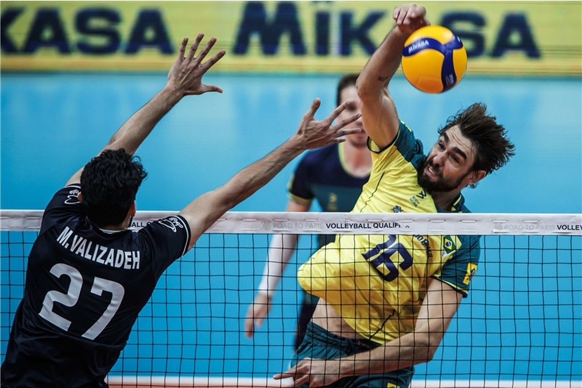 نتیجه و فیلم خلاصه بازی والیبال ایران و برزیل در مقدماتی المپیک پاریس | باخت پشت باخت