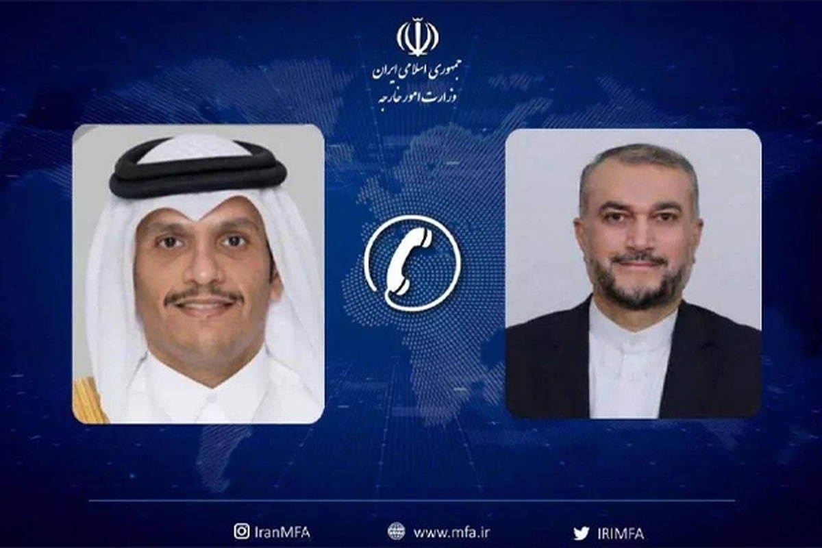 گفتگوی تلفنی امیرعبداللهیان و وزیر امور خارجه قطر | گفتگو و تبادل نظر درباره تحولات فلسطین