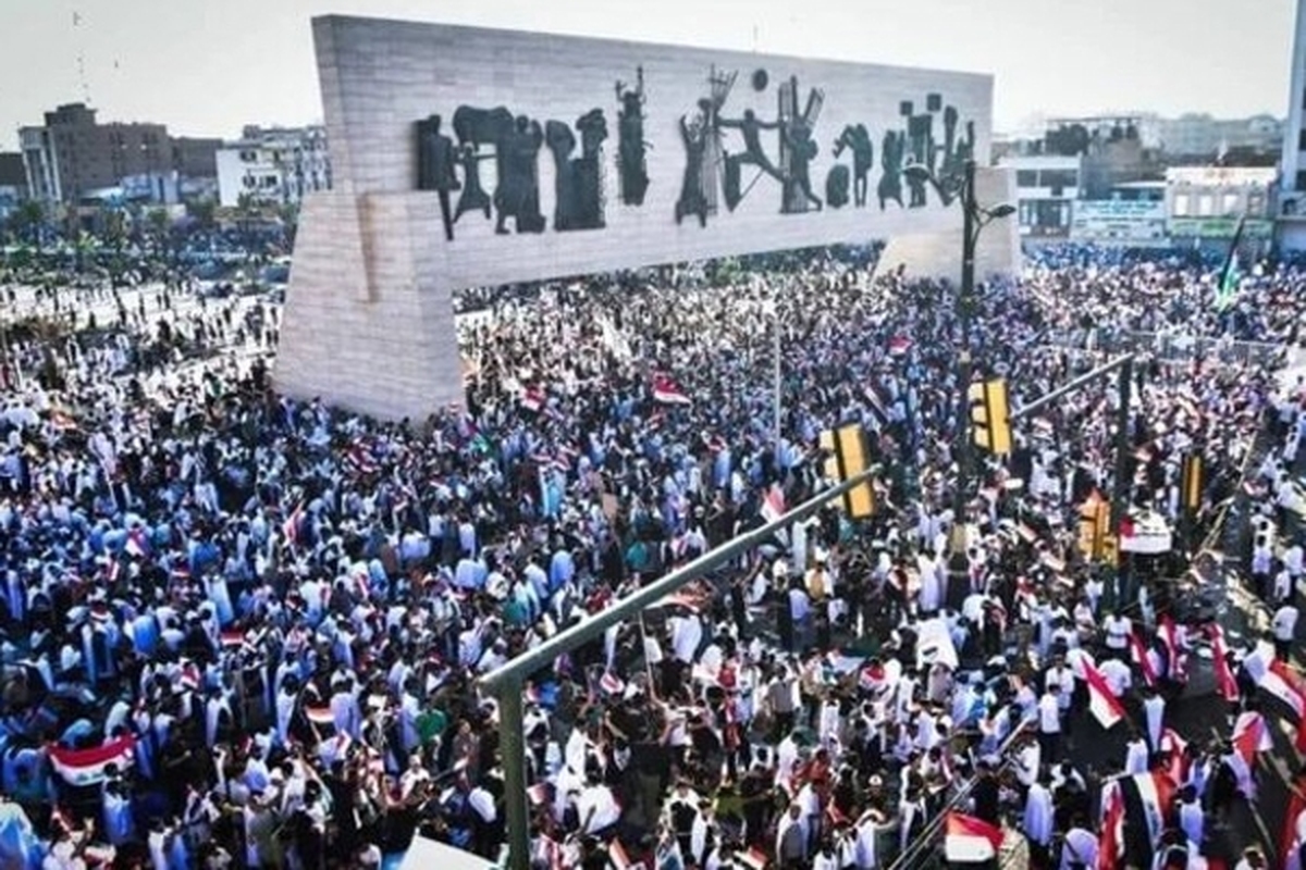 تجمع شکوهمند عراقی‌ها در حمایت از فلسطین + تصاویر و فیلم