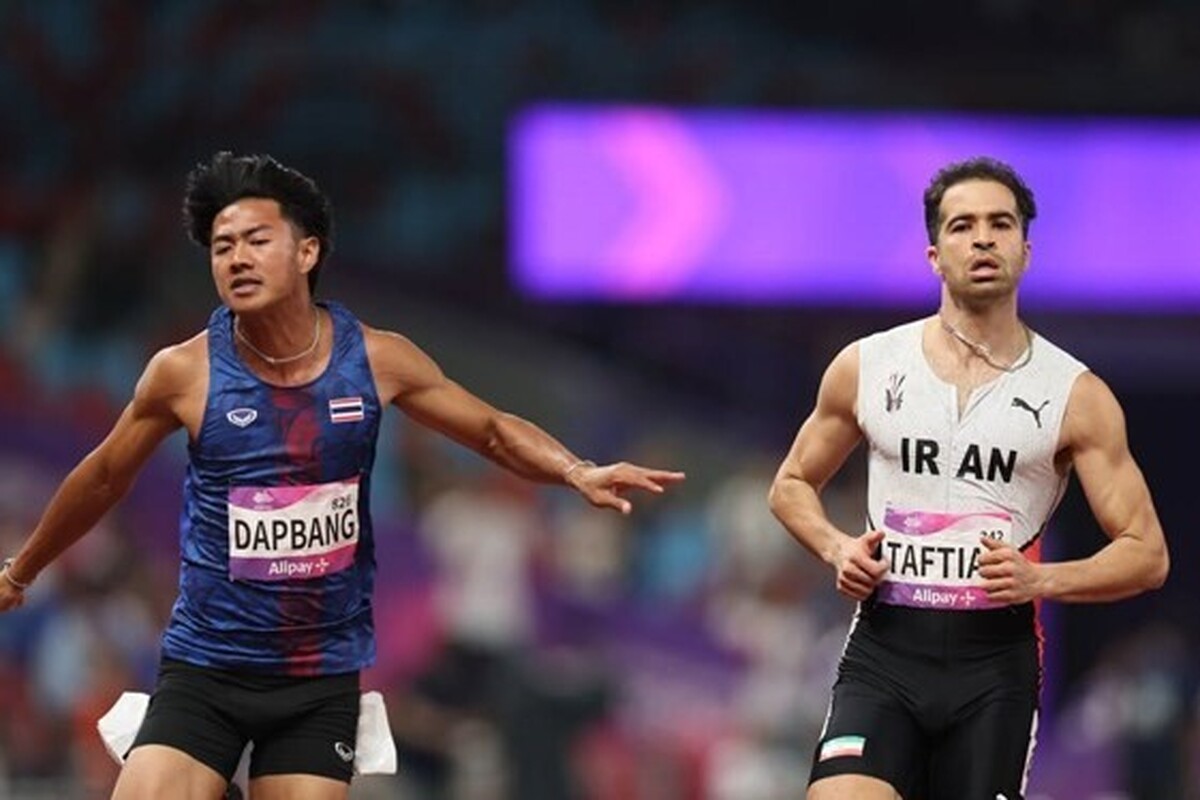 صعود حسن تفتیان به فینال دوی ۱۰۰ متر مسابقات آسیایی + فیلم