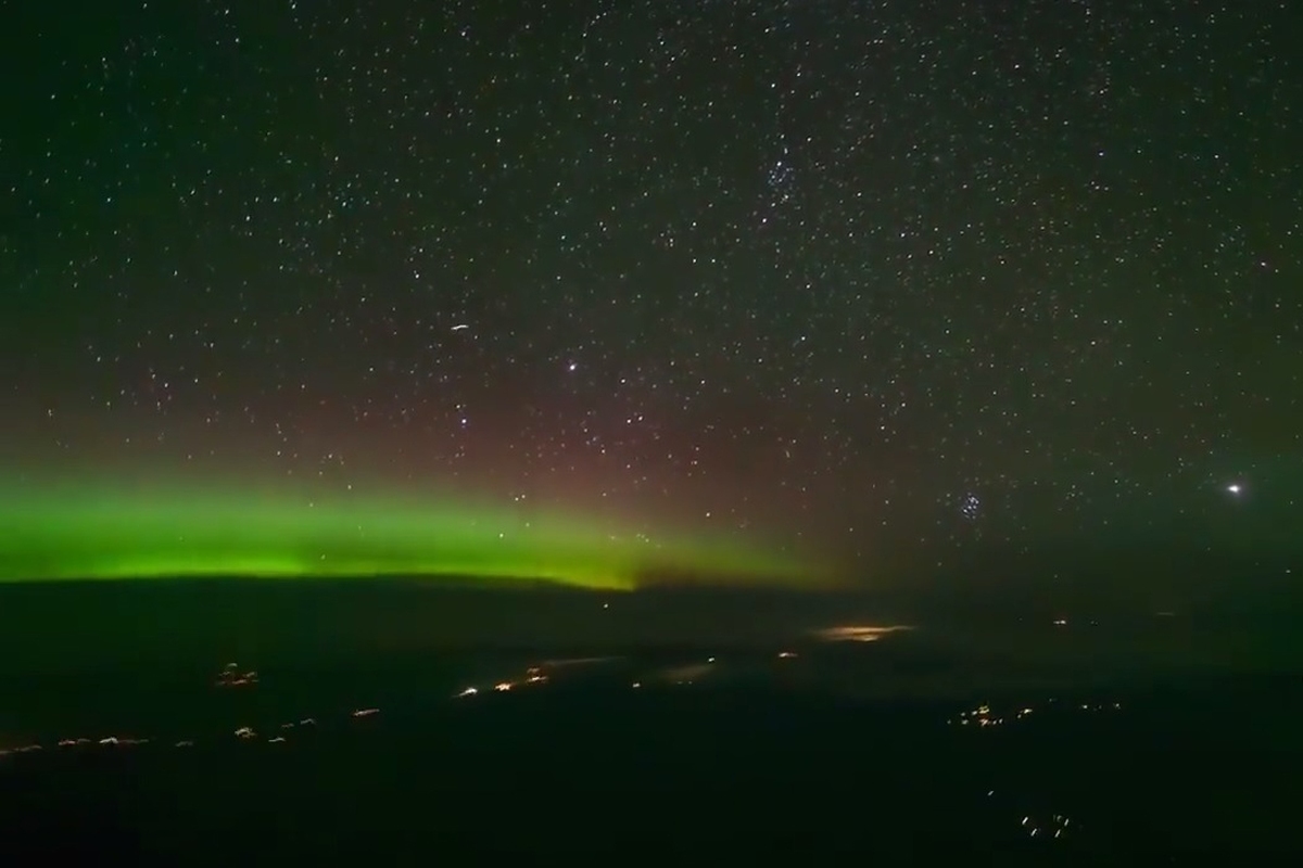ویدئو | تصویری شگفت‌انگیز از شفق قطبی