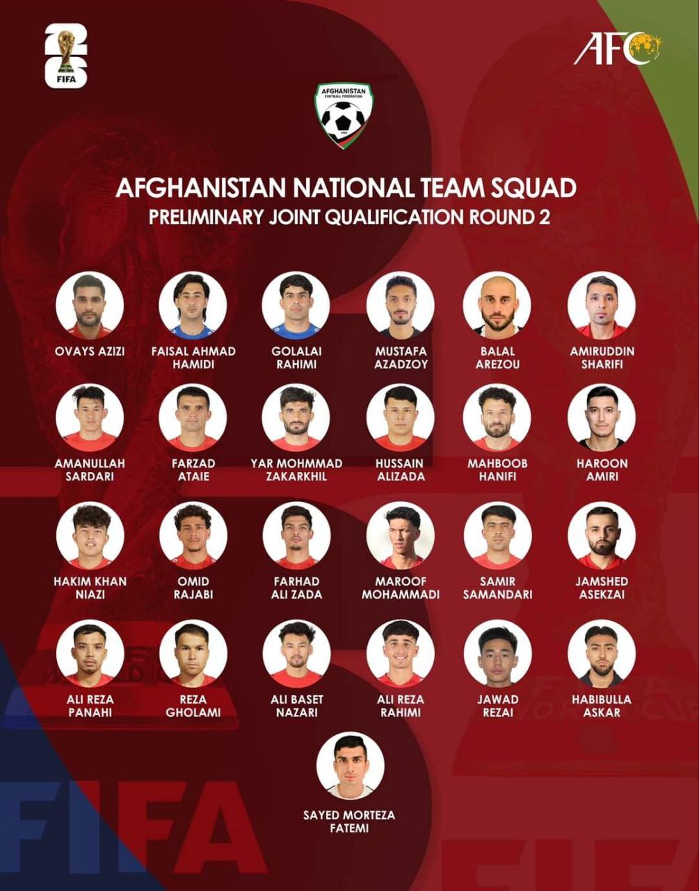 تیم ملی فوتبال افغانستان به قطر رفت