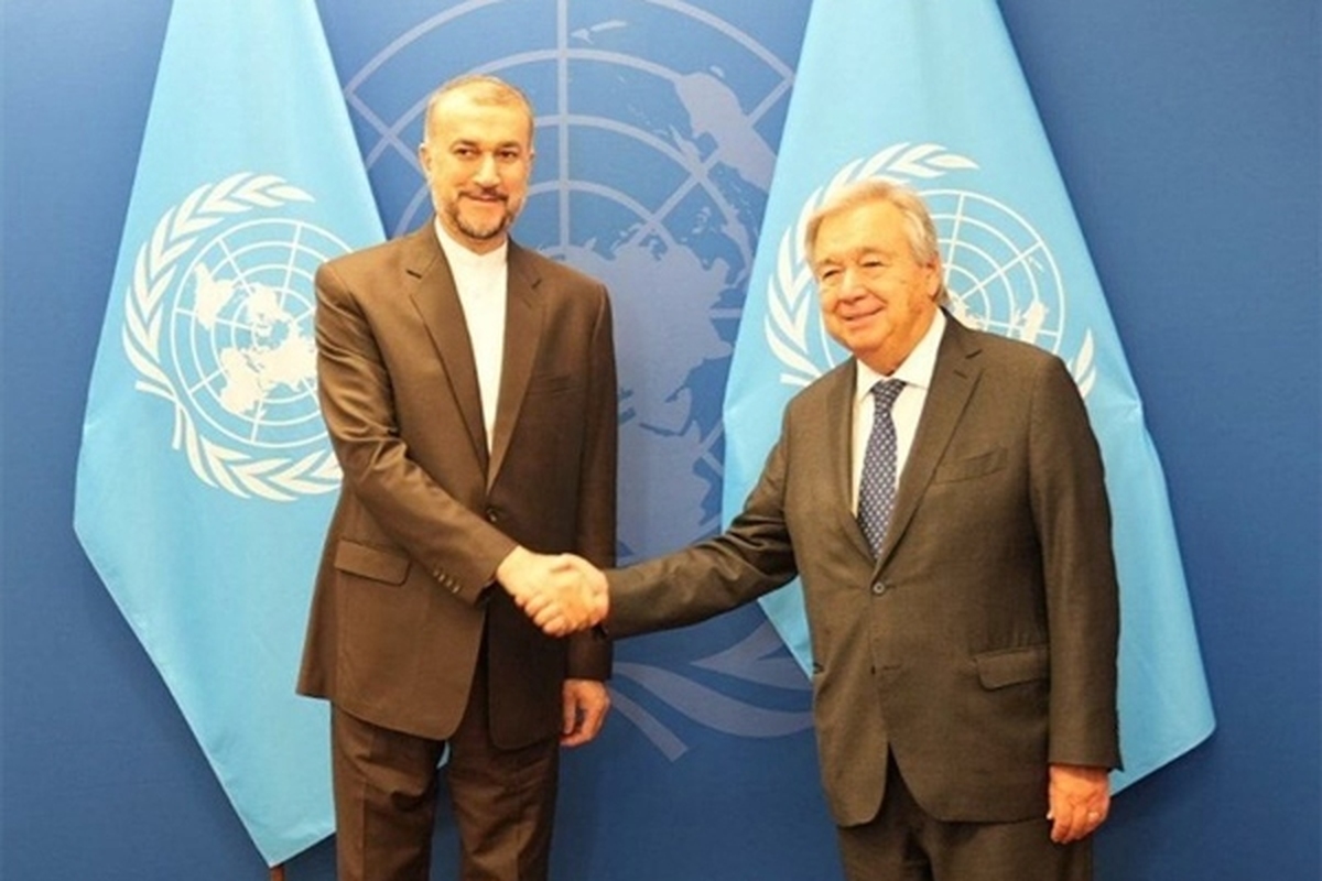 امیرعبداللهیان با دبیر کل سازمان ملل دیدار کرد + فیلم