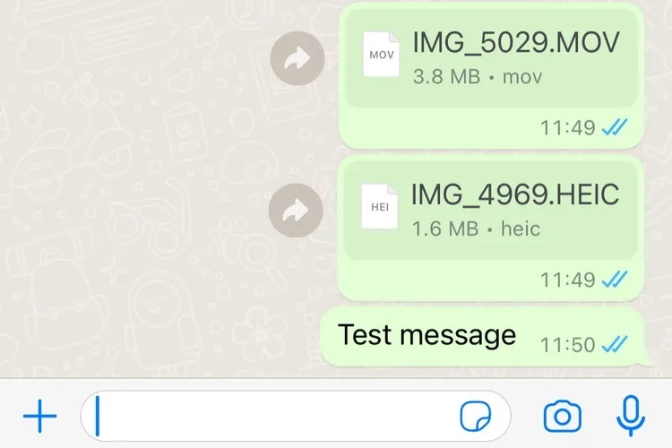 در واتساپ ارسال تصویر و ویدئو به‌صورت فایل و بدون افت کیفیت ممکن شد