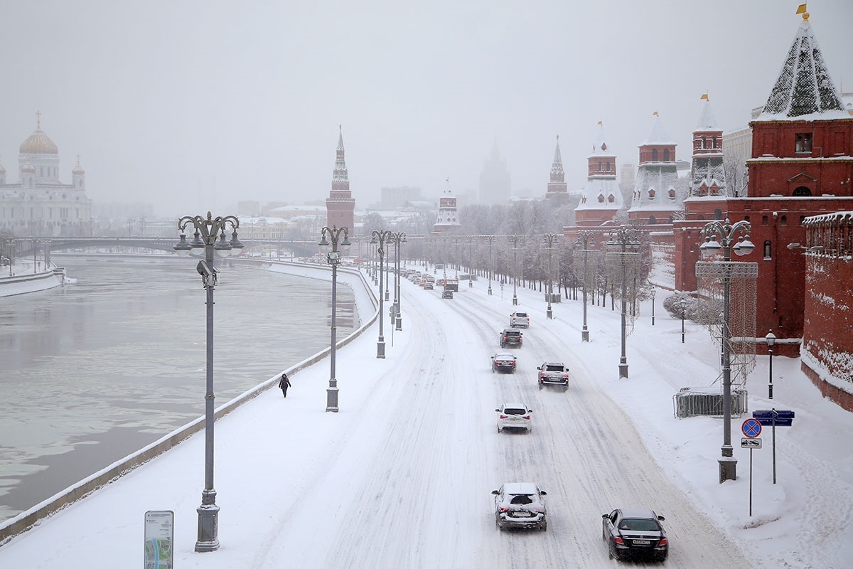ویدئو| بارش سنگین برف در مسکو