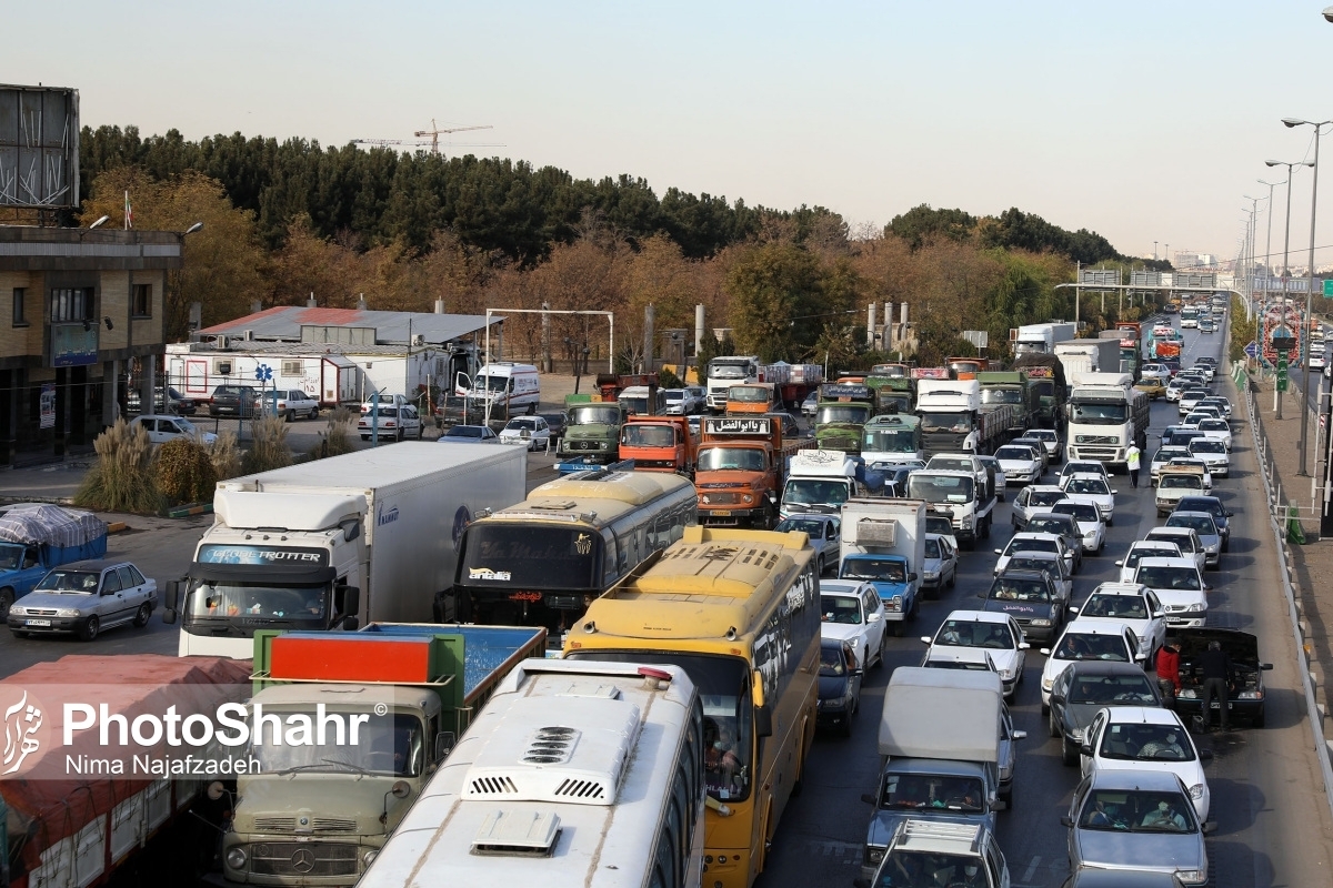 بازگشت ترافیک به خیابان‌های مشهد | ترافیک سنگین در بلوار وکیل آباد، ملک‌آباد و احمدآباد (۱۸ فروردین ۱۴۰۳)