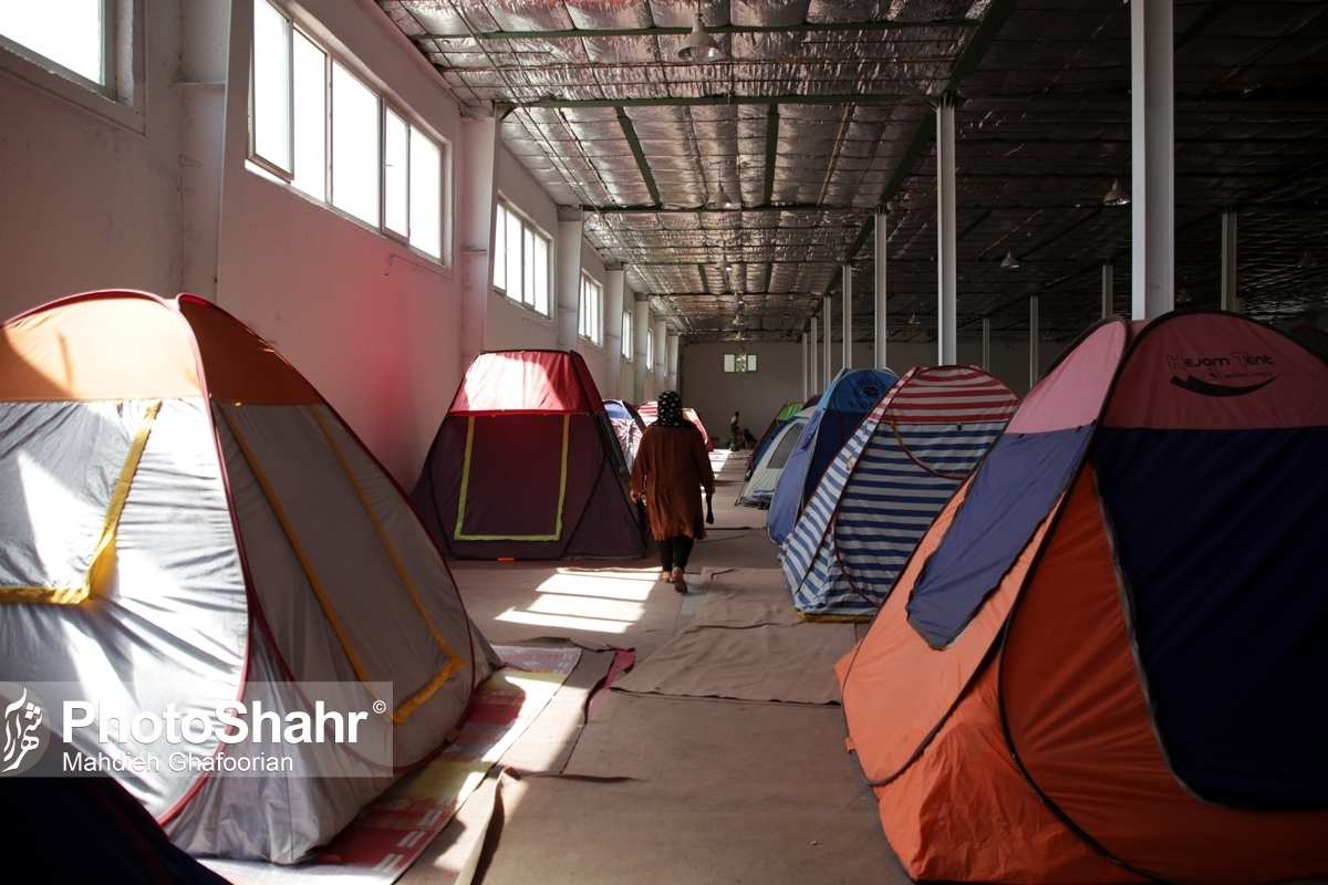 ظرفیت کمپ زائرپذیر غدیر تکمیل شد | فعال شدن اسکان‌های اضطراری در مشهد (۲ فروردین ۱۴۰۳)