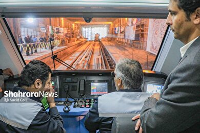 عملیات «تست‌گرم» بخش اول خط سوم قطار شهری مشهد