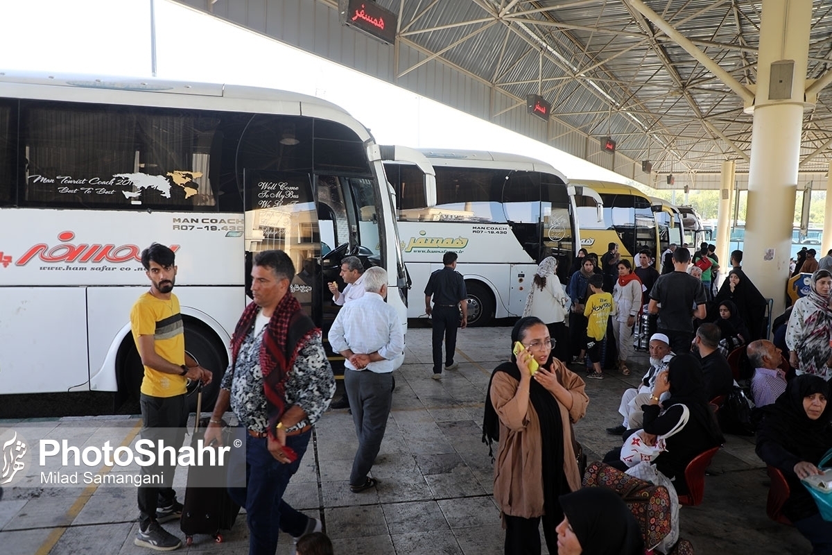 خدمت رسانی ۳۵ هزار ناوگان مسافربری برون شهری به زائران و مسافران نوروزی مشهد