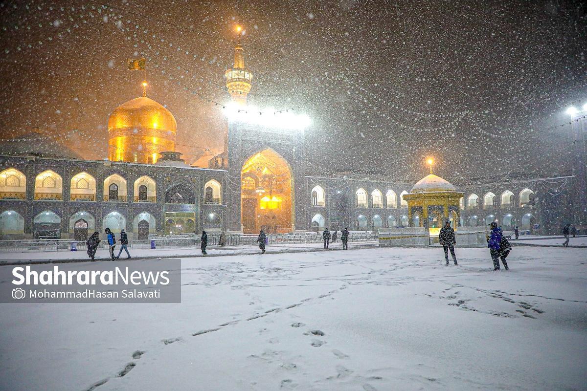 پیش‌بینی هواشناسی مشهد و خراسان رضوی امروز (یکشنبه، ۲۱ بهمن ۱۴۰۳) | تداوم بارش برف تا اواسط روز دوشنبه، کاهش دمای مشهد به منفی ۵ درجه