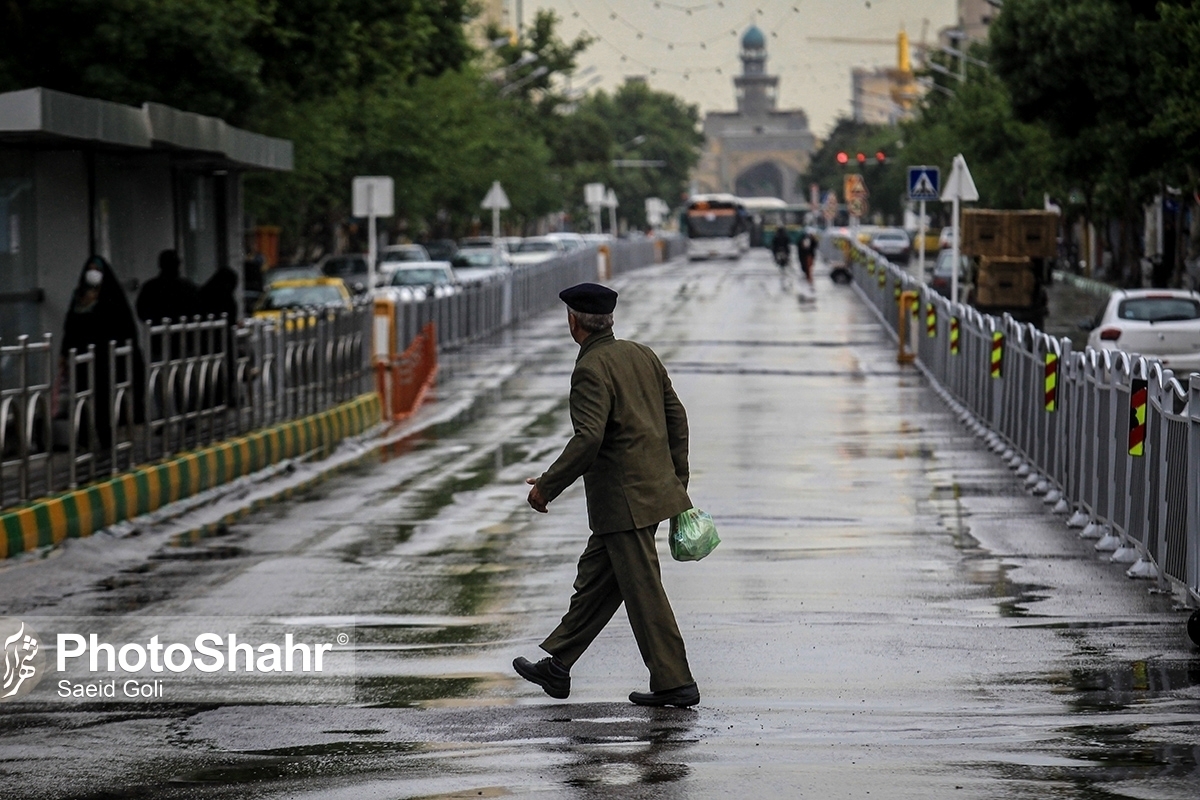 پیش‌بینی هواشناسی مشهد و خراسان رضوی امروز (شنبه، ۲۷ بهمن ۱۴۰۳) | بارش باران تا سه‌شنبه ادامه دارد