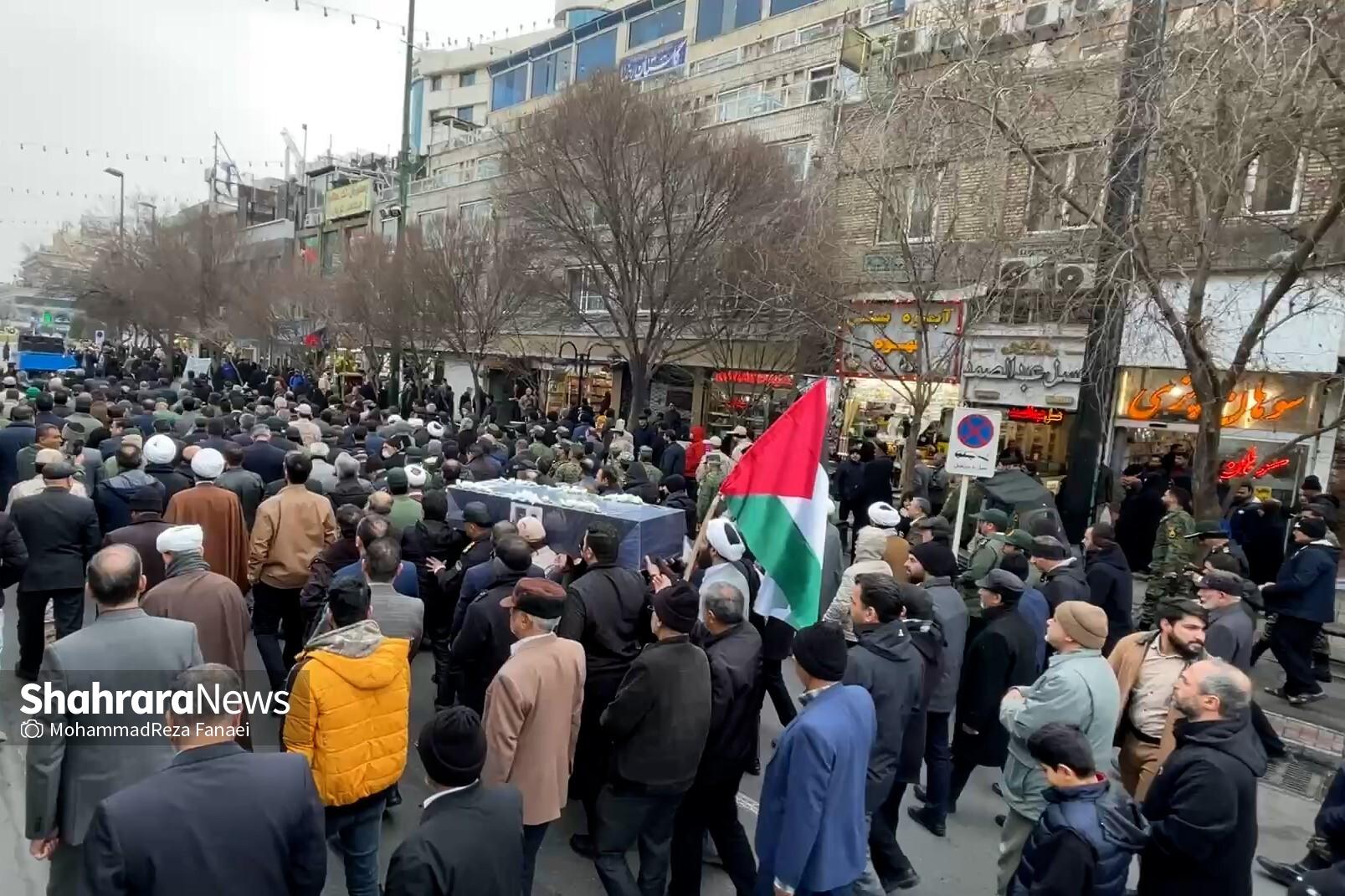مراسم تشییع پیکر همسر شهید برونسی در مشهد برگزار شد (۴ بهمن ۱۴۰۳)