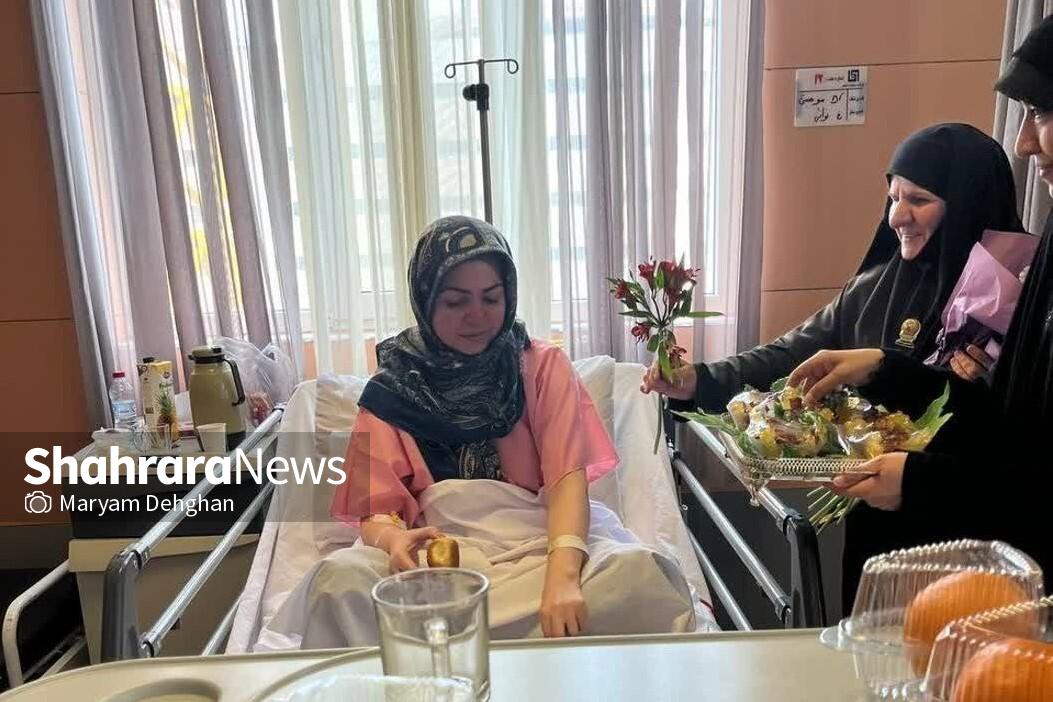 بازدید بانوان خادم از بیمارستان بنت الهدی در روز ولادت حضرت معصومه(س)