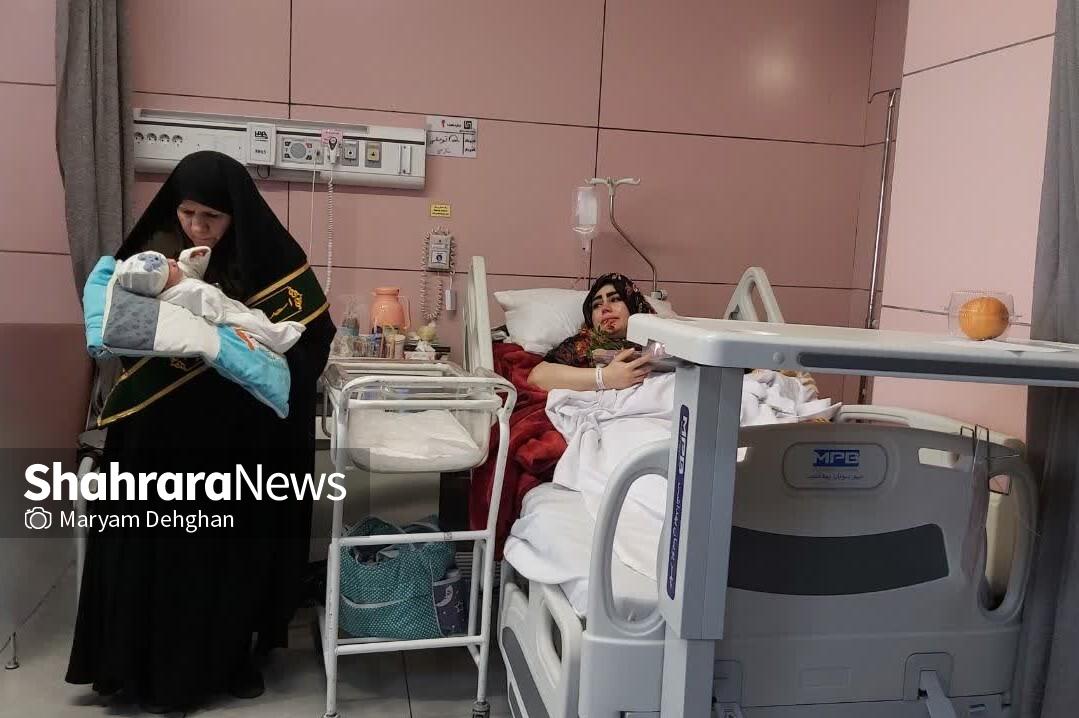 بازدید بانوان خادم از بیمارستان بنت الهدی در روز ولادت حضرت معصومه(س)