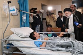 عیادت رئیسی از بیماران افغانستانی در بازدید از بیمارستان شهدای یافت‌آباد + عکس