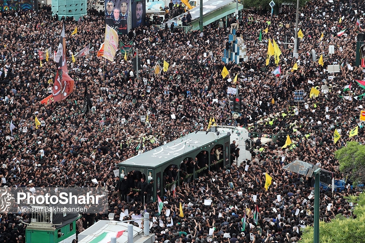 اسکان رایگان ۷ هزار و ۲۰۰ شرکت‌کننده در مراسم تشییع شهدای سانحه بالگرد در مشهد