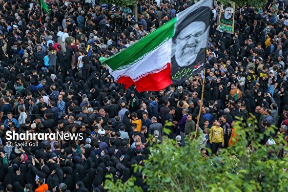 برگزاری مراسم چهلمین روز شهادت رئیس‌جمهور شهید در مشهد + فیلم و عکس