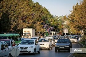 ترافیک سنگین در میدان‌های شهید فهمیده و ده‌دی و اطراف میدان آزادی (۱۹ تیر ۱۴۰۳)