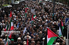 مشهدالرضا (ع) هم‌صدا با مظلومان غزه | راهپیمایی پرشور مردم مشهد در حمایت از مردم فلسطین برگزار شد + فیلم