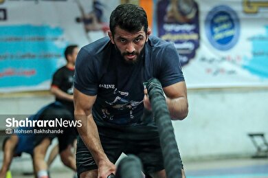 تمرین تیم ملی کشتی آزاد در مشهد