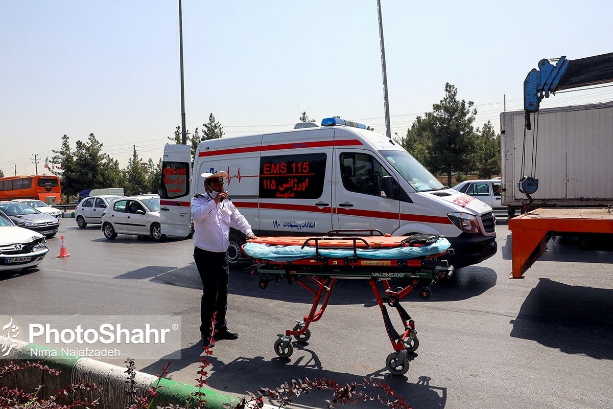 ۱۳ نفر در دو تصادف شب گذشته در مشهد مصدوم شدند + جزئیات