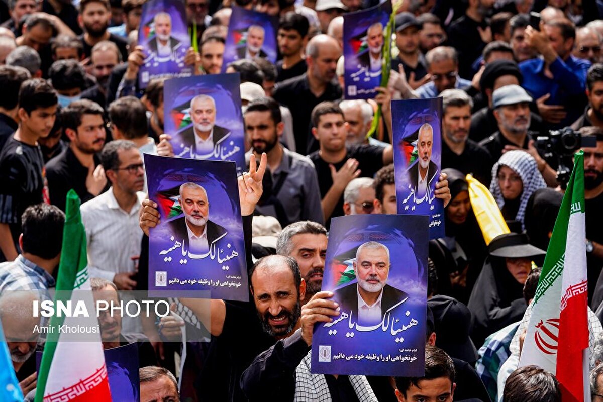 عکس‌هایی از مراسم تشییع پیکر شهید اسماعیل هنیه در تهران - ۱