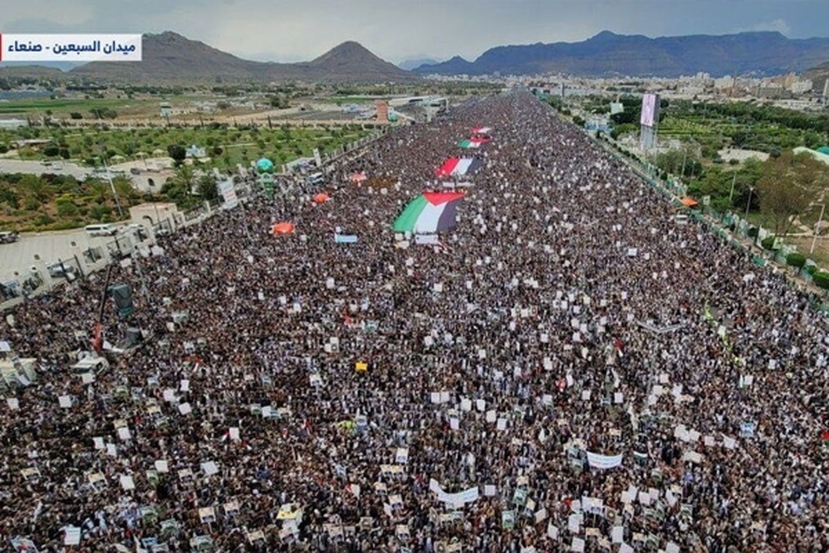 حمایت میلیونی تظاهرکنندگان یمنی از فلسطین | تاکید مجدد بر پایان تجاوز رژیم صهیونیستی به غزه