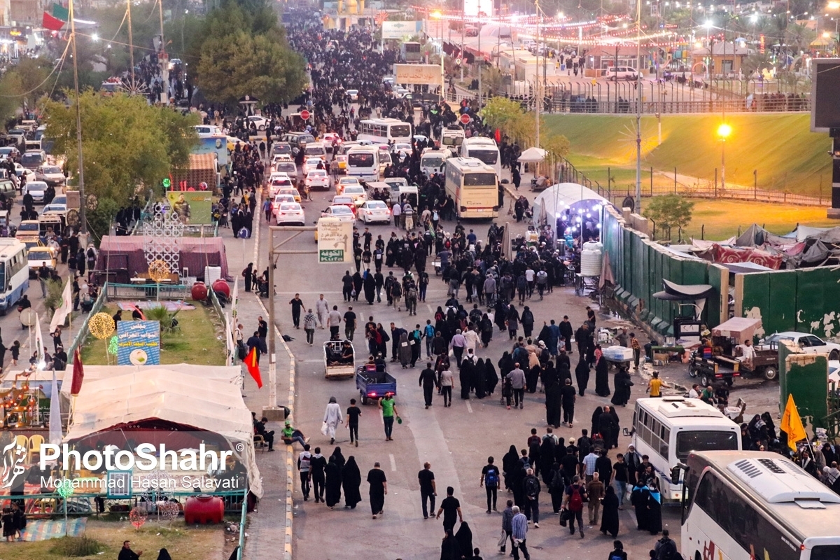 خدمت‌رسانی آستان قدس رضوی به زائران اربعین در مرز‌های کشور | استقرار ۵۷ موکب در کشور عراق