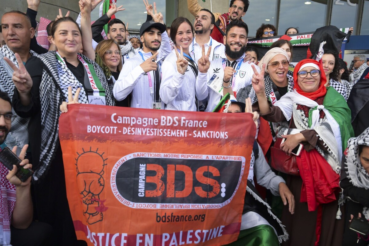استقبال ویژه فرانسوی‌ها از کاروان المپیکی‌های فلسطین + عکس
