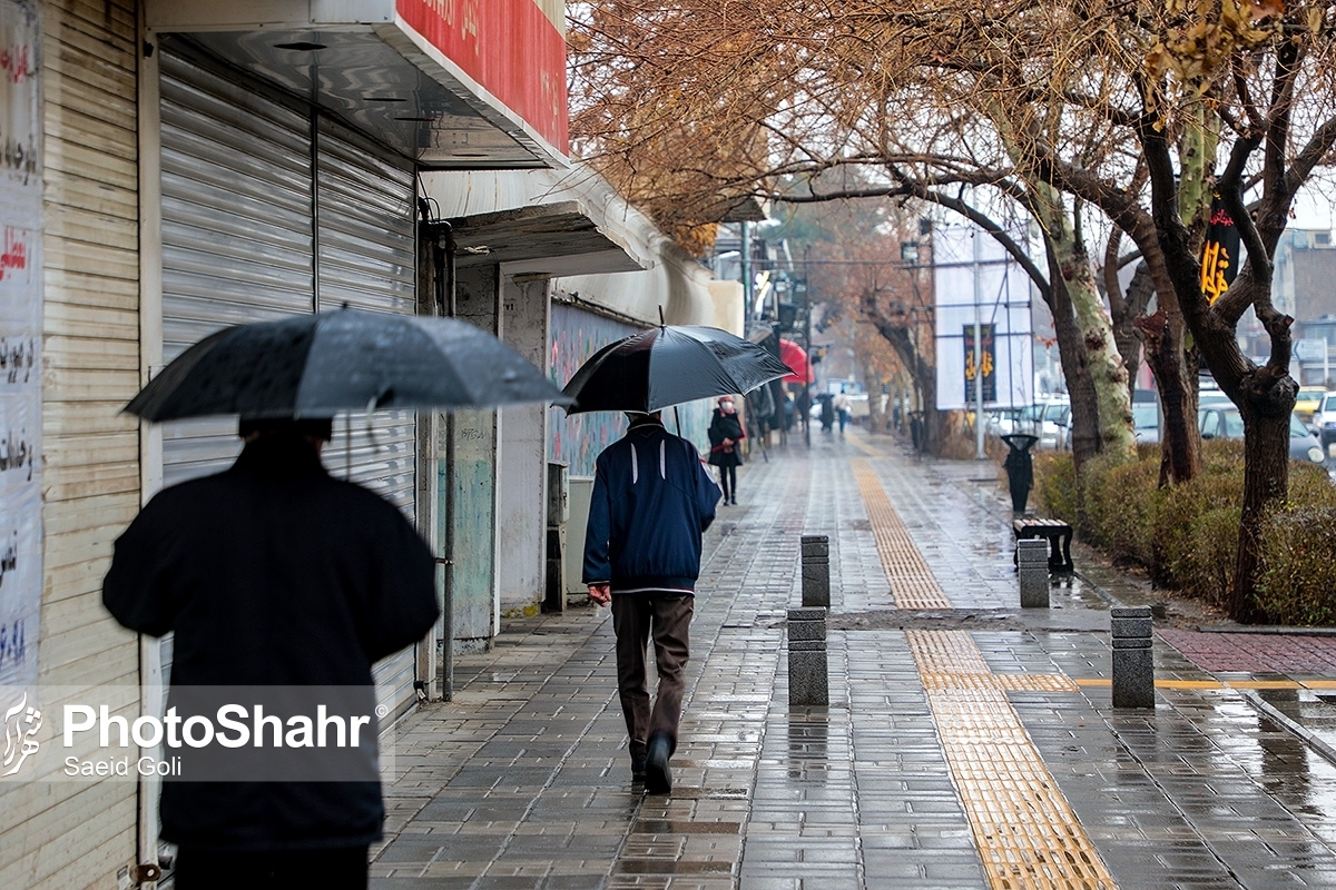 رگبار باران در ۱۷ استان ایران همراه با وزش باد شدید در جنوب کشور