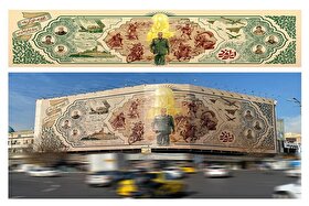رونمایی از دیوارنگاره جدید میدان انقلاب تهران به مناسبت ولادت امیرالمؤمنین (ع)