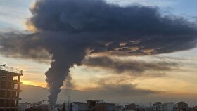 تخلیه موقت روستای سوته‌کلای آمل در پی حریق شرکت لبنیاتی کاله