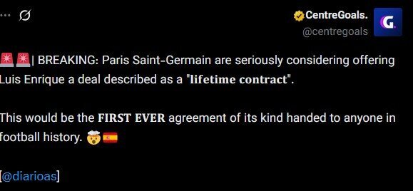 قرارداد مادام العمر پاریسی‌ها برای انریکه + عکس