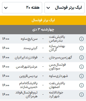 هفته بیستم لیگ برتر فوتسال ایران | از دربی نفتیها تا جنگ در منطقه خطر هفته بیستم لیگ برتر فوتسال ایران | از دربی نفتیها تا جنگ در منطقه خطر