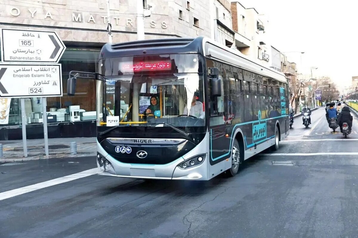 ورود ۵۰ دستگاه اتوبوس برقی چینی به تهران