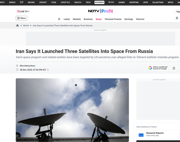 بازتاب جهانی پرتاب همزمان سه ماهواره ایرانی از روسیه