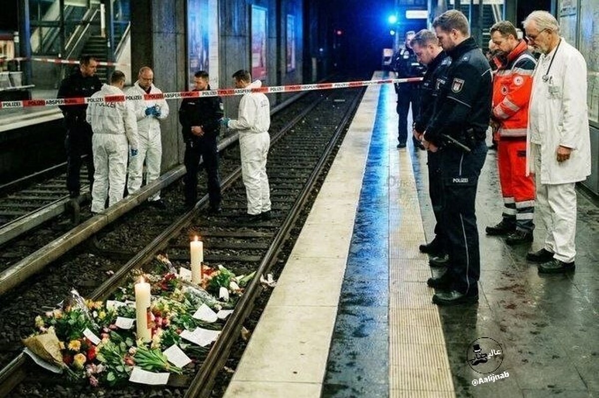 قتل دلخراش زن ایرانی در مترو هامبورگ + عکس | مردی از سودان او را به ریل کشاند