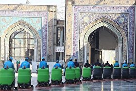 ۴۰۰ هزار مترمربع از فضا‌های حرم امام‌رضا(ع) روزانه تطهیر می‌شود