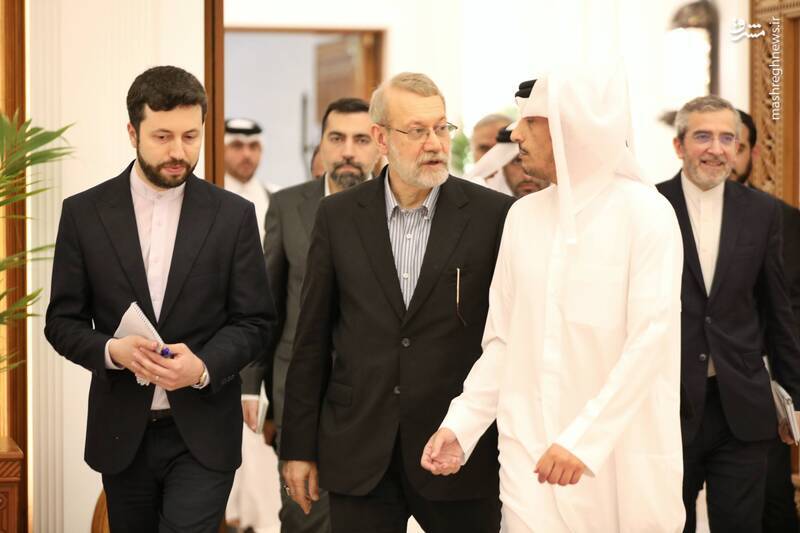 علی لاریجانی با وزیر خارجه قطر دیدار کرد (۲ بهمن ۱۴۰۴) + عکس