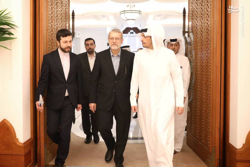 علی لاریجانی با وزیر خارجه قطر دیدار کرد (۲ بهمن ۱۴۰۴) + عکس