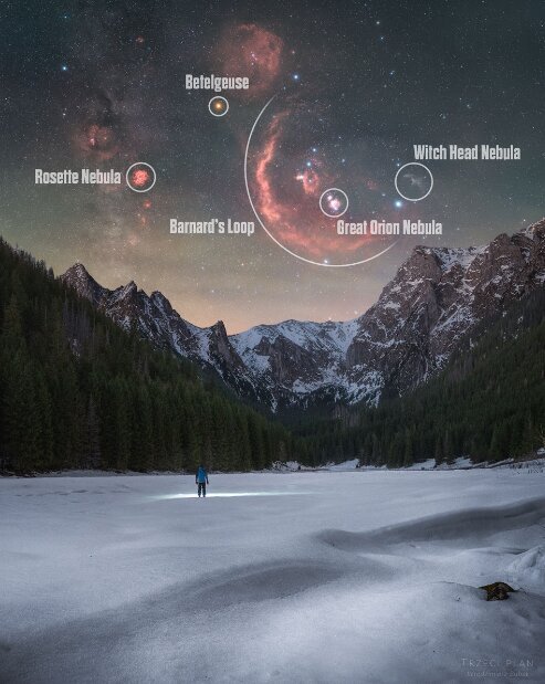 عکس روز ناسا از چشمانداز شبانه صورت فلکی شکارچی عکس روز ناسا از چشمانداز شبانه صورت فلکی شکارچی