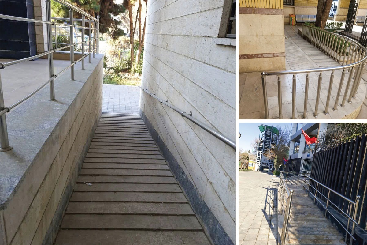 رمپ‌های بیشتر ادارات مشهد به تغییرات نیاز دارند | فرازونشیب‌های شیب‌راه‌ها برای توان یابان