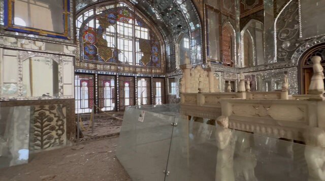 تصاویری از خسارت‌های حمله هوایی امروز (۱۱ اسفند ۱۴۰۴) به کاخ گلستان