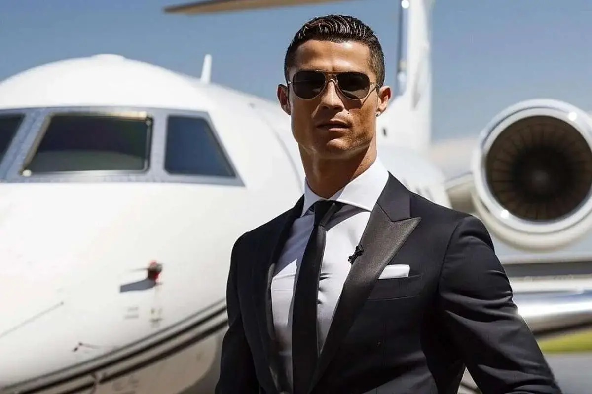 پرواز رونالدو با جت شخصی از عربستان به مادرید + فیلم